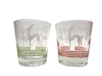 Anchor Hocking Gazelle Mid-Century Whiskey Glasses (Set of 2)