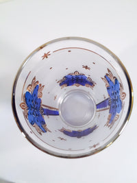 Load image into Gallery viewer, Libbey - Blue and 22-Karat Gold Frosted Star/Snowflake Glasses (Set of 8)
