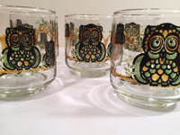 Load image into Gallery viewer, Classic 1970's Retro Owl Short Glasses (Set of 7)
