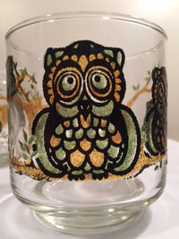 Load image into Gallery viewer, Classic 1970's Retro Owl Short Glasses (Set of 7)
