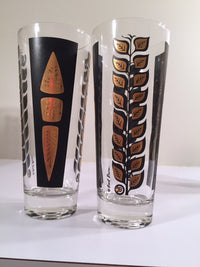 Load image into Gallery viewer, Fred Press Signed 22-Karat Gold Mod Leaf Collins Glasses (Set of 6)
