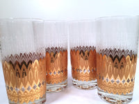 Load image into Gallery viewer, Pasinski Signed Mid-Century 22-Karat Gold and Filigree Highball Glasses (Set of 4)
