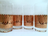 Load image into Gallery viewer, Pasinski Signed Mid-Century 22-Karat Gold and Filigree Highball Glasses (Set of 4)
