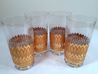 Load image into Gallery viewer, Pasinski Signed Mid-Century 22-Karat Gold and Filigree Highball Glasses (Set of 4)
