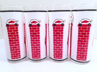 Load image into Gallery viewer, Libbey - Mid-Century Santa Stuck in Chimney Glasses (Set of 4)
