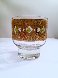 Load image into Gallery viewer, Culver - Signed Valencia Mid-Century Green &amp; 22-Karat Gold Ferris Wheel Drink Set
