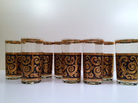 Load image into Gallery viewer, Culver - Signed Mid-Century 22-Karat Gold Baroque Scroll Highball Glasses (Set of 8)

