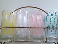 Load image into Gallery viewer, Fred Press - Signed Mid-Century Raindrop Bar Set (8 glasses and Carrier)
