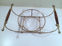 Load image into Gallery viewer, Culver Mid-Century 22-Karat Gold &amp; Green Pisa Bowls and Carrier (Set of 2 Bowls with Carrier)
