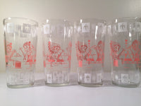 Load image into Gallery viewer, Hazel Atlas Mid-Century Indian Fantasy Boy Retro Glasses (Set of 4)
