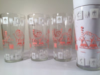 Load image into Gallery viewer, Hazel Atlas Mid-Century Indian Fantasy Boy Retro Glasses (Set of 4)
