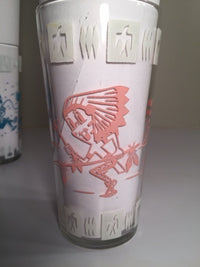 Load image into Gallery viewer, Hazel Atlas Mid-Century Indian Fantasy Boy Retro Glasses (Set of 4)
