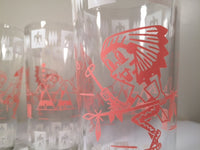 Load image into Gallery viewer, Hazel Atlas Mid-Century Indian Fantasy Boy Retro Glasses (Set of 4)
