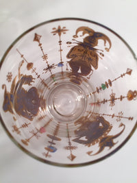 Load image into Gallery viewer, Culver Mid-Century Mardi Gras Jester With Jewels Highball Glass (1)
