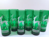 Load image into Gallery viewer, Anchor Hocking Green Gazelle Mid-Century Collins Glasses (Set of 6)
