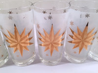 Load image into Gallery viewer, Atomic 22-Karat Gold North Star Mid-Century Highball Glasses (Set of 6)

