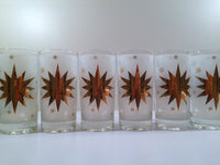 Load image into Gallery viewer, Atomic 22-Karat Gold North Star Mid-Century Highball Glasses (Set of 6)
