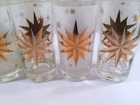 Load image into Gallery viewer, Atomic 22-Karat Gold North Star Mid-Century Highball Glasses (Set of 6)
