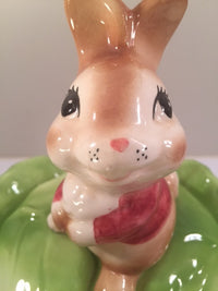 Load image into Gallery viewer, Metlox Bunny on Cabbage Vintage Cookie Jar
