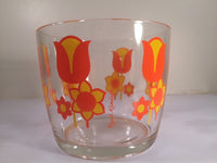 Load image into Gallery viewer, Royal Kendall Signed Retro Vintage Orange and Yellow Flower Power Ice Container
