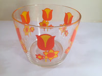 Load image into Gallery viewer, Royal Kendall Signed Retro Vintage Orange and Yellow Flower Power Ice Container
