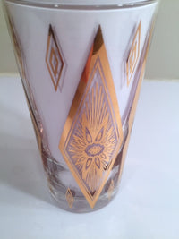 Load image into Gallery viewer, Hollywood Regency Mid-Century 11-Piece Atomic Bar Set (8 Highball Glasses, Ice Container, Tongs and Carrier)
