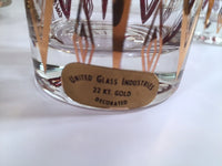 Load image into Gallery viewer, Hollywood Regency Mid-Century 11-Piece Atomic Bar Set (8 Highball Glasses, Ice Container, Tongs and Carrier)
