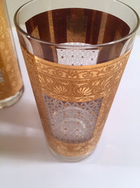 Load image into Gallery viewer, Pasinski Signed Mid-Century 22-Karat Gold Highball Glasses (Set of 8)
