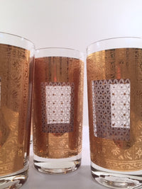 Load image into Gallery viewer, Pasinski Signed Mid-Century 22-Karat Gold Highball Glasses (Set of 8)
