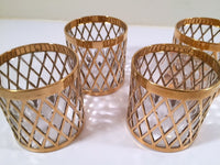 Load image into Gallery viewer, Imperial Glass Sekai Ichi 22-Karat Gold Mid-Century Small Whiskey Glasses (Set of 4)

