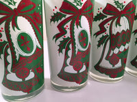 Load image into Gallery viewer, Libbey Party Time Mid-Century Ring Christmas Bells Glasses (Set of 8)
