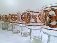 Load image into Gallery viewer, Culver Signed Mid-Century 22-Karat Gold Peanuts and Pretzels Glasses (Set of 6)

