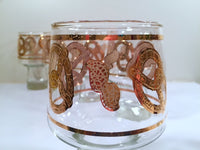 Load image into Gallery viewer, Culver Signed Mid-Century 22-Karat Gold Peanuts and Pretzels Glasses (Set of 6)

