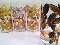 Load image into Gallery viewer, Fred Press Signed Mid-Century Butterfly Glasses (Set of 4)
