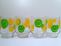 Load image into Gallery viewer, Retro Green and Yellow Smiley Face Glasses (Set of 4)
