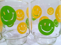 Load image into Gallery viewer, Retro Green and Yellow Smiley Face Glasses (Set of 4)
