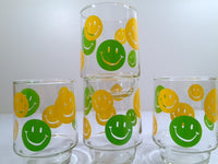Load image into Gallery viewer, Retro Green and Yellow Smiley Face Glasses (Set of 4)
