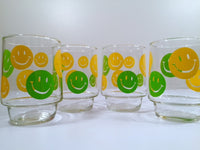 Load image into Gallery viewer, Retro Green and Yellow Smiley Face Glasses (Set of 4)

