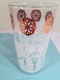 Load image into Gallery viewer, Anchor Hocking Mid-Century &quot;Happy Time&quot; Ballerina 8-Piece Set (Set of 8 Glasses with Original Box)
