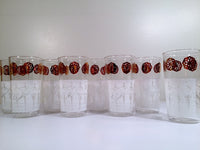 Load image into Gallery viewer, Anchor Hocking Mid-Century &quot;Happy Time&quot; Ballerina 8-Piece Set (Set of 8 Glasses with Original Box)
