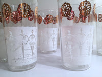 Load image into Gallery viewer, Anchor Hocking Mid-Century &quot;Happy Time&quot; Ballerina 8-Piece Set (Set of 8 Glasses with Original Box)
