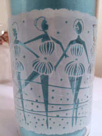 Load image into Gallery viewer, Anchor Hocking Mid-Century &quot;Happy Time&quot; Ballerina 8-Piece Set (Set of 8 Glasses with Original Box)
