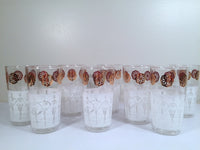 Load image into Gallery viewer, Anchor Hocking Mid-Century &quot;Happy Time&quot; Ballerina 8-Piece Set (Set of 8 Glasses with Original Box)
