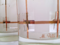 Load image into Gallery viewer, Libbey Mid-Century Golden Plaid M. Petti Signed Glasses (Set of 8 with Original Box)
