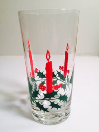Load image into Gallery viewer, Dayton's 5 1/2" Height Christmas Candle and Holly Glasses (Set of 4)
