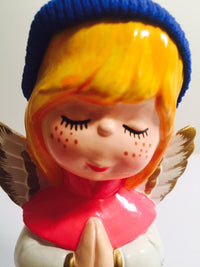 Load image into Gallery viewer, Angel With Stocking Cap Figure
