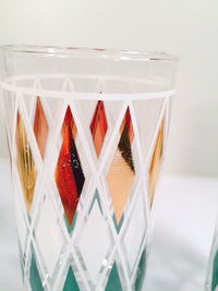 Load image into Gallery viewer, Classic Vintage Retro Blue - Gold and White Diamond Glasses (Set of 6)
