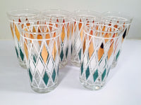 Load image into Gallery viewer, Classic Vintage Retro Blue - Gold and White Diamond Glasses (Set of 6)
