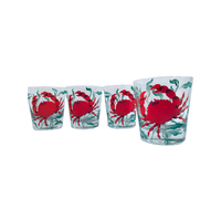Load image into Gallery viewer, Vintage Under the Sea Crab Glasses (Set of 4)
