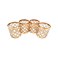 Load image into Gallery viewer, Imperial Glass Mid-Century Golden Chains Double Old Fashion Glasses (Set of 4)
